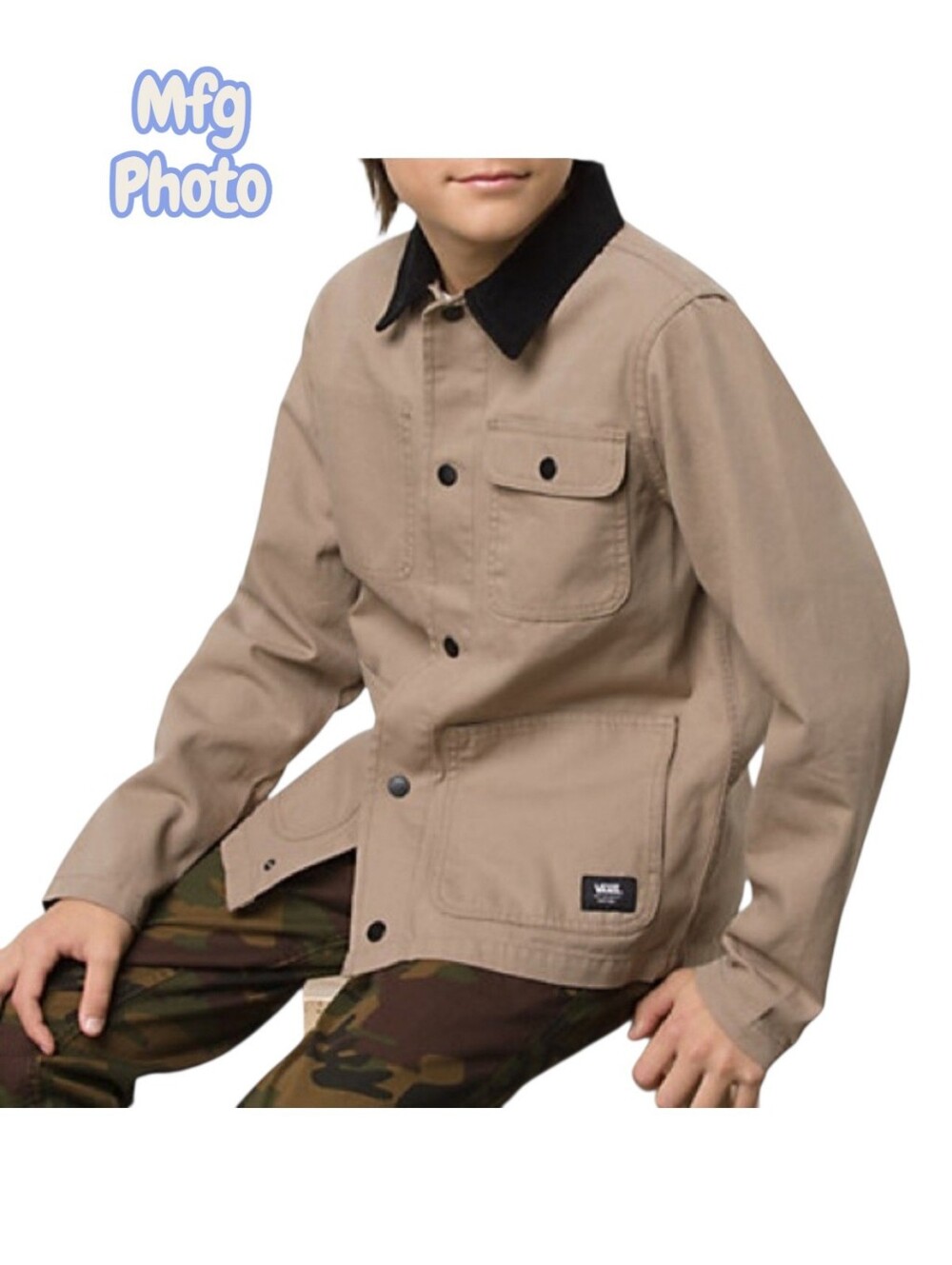 Vans Drill Chore Button-Up Coat, Boys Large